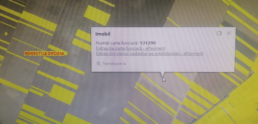 Teren extravilan agricol Popesti Leordeni